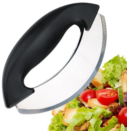 Chaies Salad Cutter, Chopped Salad Slicer, Stainless Steel Salad Shredder, Double Cutter Chopper with Non-Slip Handle, Kitchen Helper, Vegetable Cutter for Vegetables, Dough