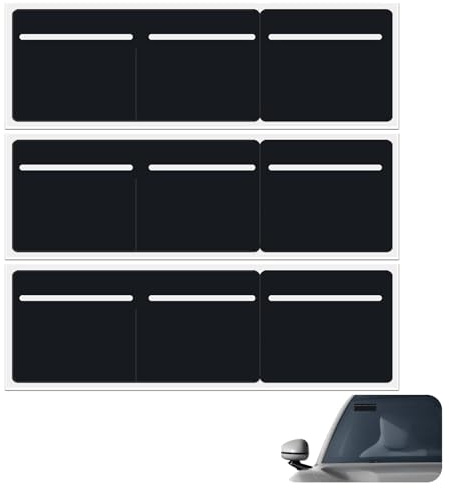 Makoto Nobu 3 Pcs Car Tax Disc Holders, Self-Adhesive Tax Disc Holder for Car Windscreen with 3-Pocket Design, Parking Permit Holder for Tax Insurance Business Card Car Jeep Van Truck(Black)