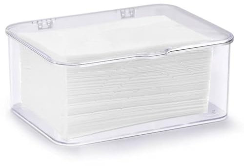 Farmhouse Laundry Dryer Sheet Holder, Clear Container with Lid for Detergent Pods, Dryer Balls Dispenser, Organize and Store in Laundry Room, Bedroom, Desk
