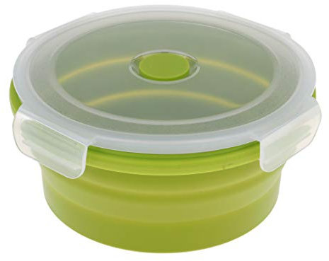 Wdfnexalai Cuenco plegable de silicona para camping, 1200 ml, color verde