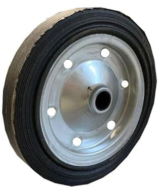 Ruota gomma piena ricambio per betoniera 35 cm carrello carrelli veicole agricoli (Foro Mozzo 35 mm)