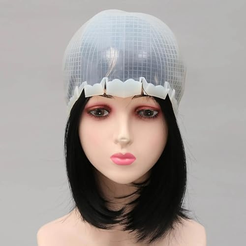 MTKSFDC Gorro Mechas Silicona Profesional Silicone Hair Coloring Hat, Dye Hat Reusable Highlight Hat, for Hair Color Dyeing Hair.
