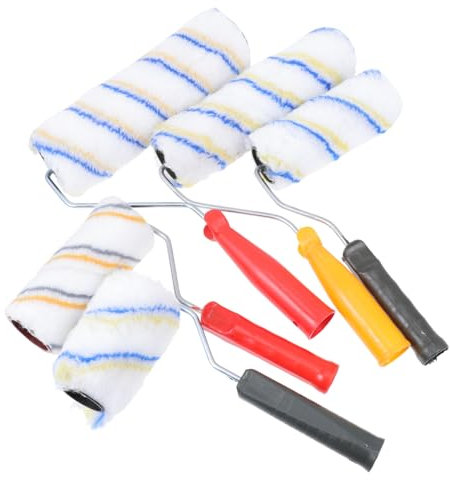 Hemobllo 5pcs Fiber Roller Brush Paint Brush Roller for Household Painting Portable Drawing Tool for Corner Repair and Painting Tool