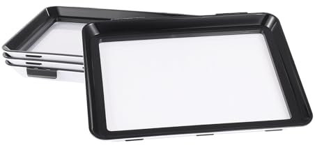 TkkMivcOC 4 Stück Stapelbar Frischhaltetablett, Aufschnittboxen für Kühlschrank, Wiederverwendbares Frischhalteplatten, Uble Gerüche Fernzuhalten, 11.81 x 8.86in, Schwarz