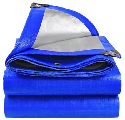 Strapazierfähige, wasserdichte Plane mit Ösen für Garten, Holz, Carports, Außenmöbel, Wohnwagen, 8 x 8 m