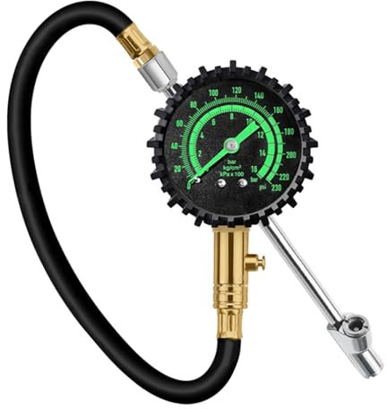 ZYKEJJDDAK Digital Reifendruckmesser 1/4 FNPT Adapter 230psi Backlit Tire Druckprüfung Monitor Für Auto LKW Fahrradreifen