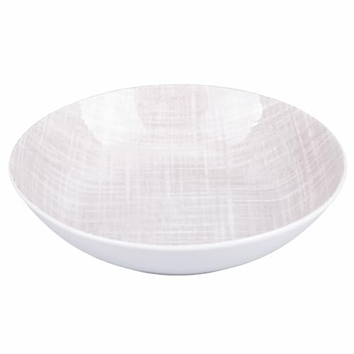 Set 6 Assiette creuse en porcelaine, gris, texture