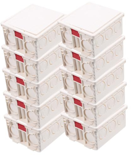 LALAFINA 10 set Scatola Derivazione in PVC Ignifugo Tipo per Presa Elettrica da Muro Confezione per Installazione Incassata Resistente e Sicura per Uso Domestico e Industriale