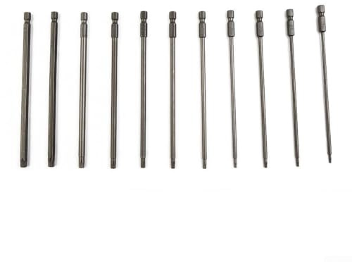 Set di 11 punte magnetiche per cacciavite Torx da 150 mm con T40 per trapano elettrico e utensili manuali, codolo esagonale da 1/4 di pollice compatibile con driver elettrici
