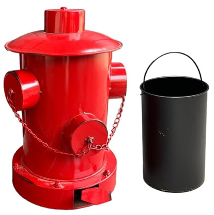 Nuhjytgf Cubo De Basura | Contenedor De Gran Capacidad En Forma De De Incendios Con Pedal,Contenedor De Basura | Para Uso En Exterior, Coche, Oficina, Hogar, Dormitorio Y Ducha