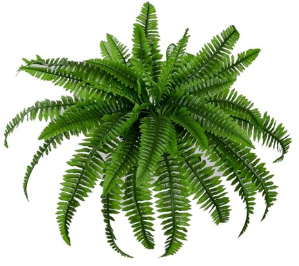 Artificial Boston Fern Large Outdoor, Boston Fern Artificial Outdoor Plants Large, Uv Resistant Artificial Plants Outdoor, Fake Bush Plants Larges for Indoors, Home, Farmhouse Garden (90*53cm)