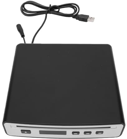 Tangxi Lecteur CD USB pour Voiture, Lecteur CD Portable USB Plug and Play, Double Pince, Support avancé Résistant AUX Chocs, AUX 3,5 Mm, TV, PC, Ordinateur Portable, Tablette