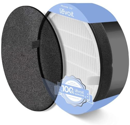 LEVOIT LV-H132-RF - Filtro de repuesto de purificador de aire, juego de filtro auténtico HEPA H13 y filtro de carbón activo, LV-H132-RF (juego de 1 unidad)