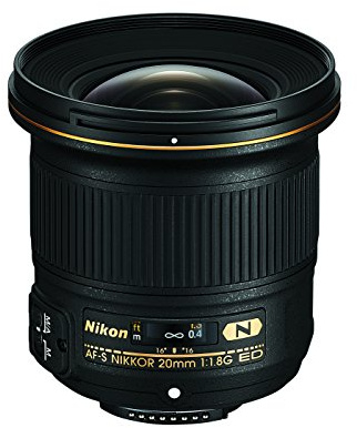 Nikon AF-S FX NIKKOR 20mm f/1.8G ED Fixed Lens with Auto Focus for Nikon DSLR Cameras (Renewed)