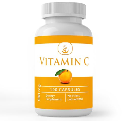 PURE ORIGINAL INGREDIENTS Vitamin C, (100 Capsules) Always Pure, No Additives Or Fillers, Lab Verified