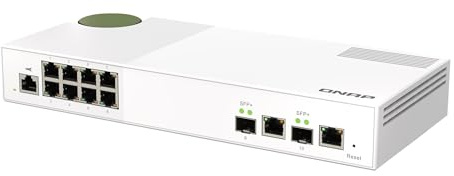 QNAP QSW-M2108-2C - 2 x 10GbE SFP+/RJ45 Combo Ports & 8 x 2.5GbE (RJ45) Ports - Entry-level 10GbE and 2.5GbE Layer 2 Web Managed Switch