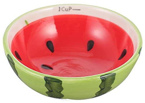 BESPORTBLE Müslischale Keramik Schüssel Wassermelone Musterung Zarte Lebensmittel Schüssel Salat Küche Liefert 1Pc Teller Melone Kinder Keramik Portion