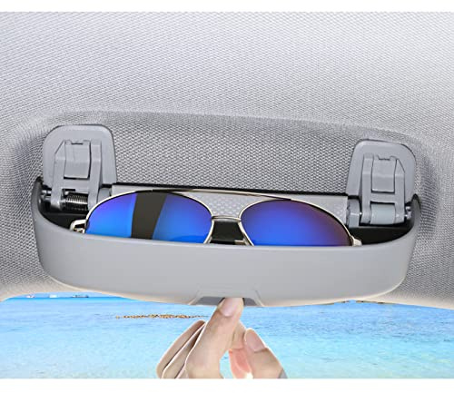 BIXUAN Sonnenbrillenhalter kompatibel mit Audi A3 8Y 8V A1 GB A4 B8 B9 A5 A6 C7 C8 Q2 Q3 F3 8U Q5 Q7 Q8 2021-2024 2025 Brillenetui Aufbewahrungsbox Organizer Innenraum Zubehör