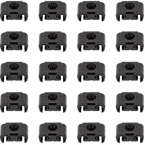 Konuooer 20pcs Auto Bremsleitung Clip, Bremsschlauch Doppelclip bremsleitungshalter Halter für A4 S4 Bora Caddy Golf Polo Alhambra Arosa Cordoba Ibiza Schwarz