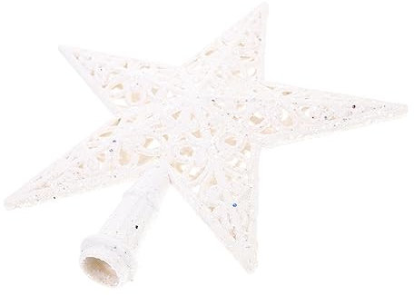 Cabilock Étoile Scintillante De Sapin De Noël - Fournitures De Fête, Chapeau D'arbre En Plastique Blanc
