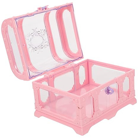 DEARMAMY Schatzkiste Mit Schloss Vintage Toy Storage Box Für Kinder Spielzeug Aufbewahrung Und Schmuckkasten Ideal Für Klassenzimmer Und Party