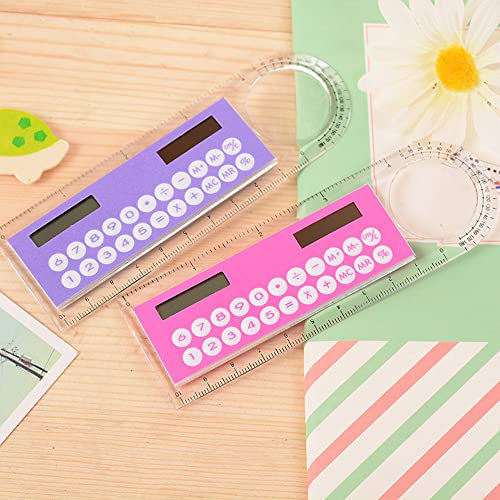 Taschenrechner – 10 cm Linealform, Tragbarer Taschenrechner, Mini-Rechner (12,7 X 4,3 cm) für Kids, Studenten, Freunde