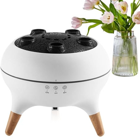 Amesor Humidificador de aromaterapia, Humidificador difusor de Aceite - Difusor humidificador de Aire con lámpara de Llama - Difusor de Aceite de Esencia para el hogar, humidificador de Llama de