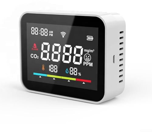 Portable Air Quality Detector,WiFi Tester For Tuya Gas Dector Smart Carbon Dioxide Detector Temperature And Humidity Sensor