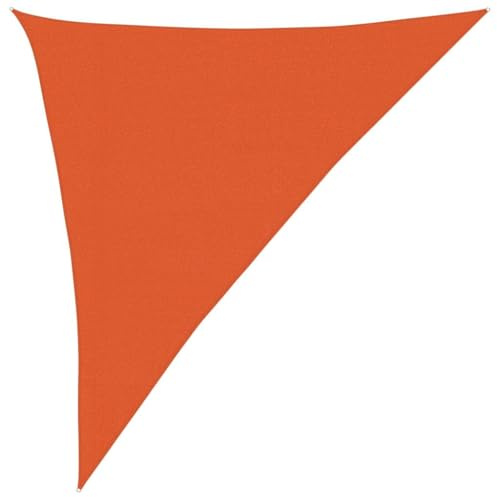 vidaXL Toldo de Vela Triangular HDPE Naranja 160 g/m² 3x4x5 m