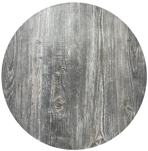 serladur Tischplatten, Dekor Old Pine 80 cm rund, wetterfest für Garten, Terrasse, Balkon in Gastroqualität Ersatztischplatte Bistro Tisch Werzalitverfahren Wermodin Topalit Werza