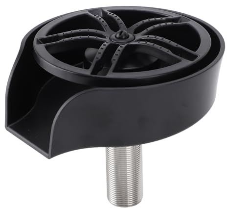 TOPINCN Automatic Glass Rinser, Kitchen Sink Cup Washer Stainless Steel Cup Cleaner Rinser Sink Attachment, Cup Washer for Kitchen Sink (Black Basin US Type 9/16 Hose)