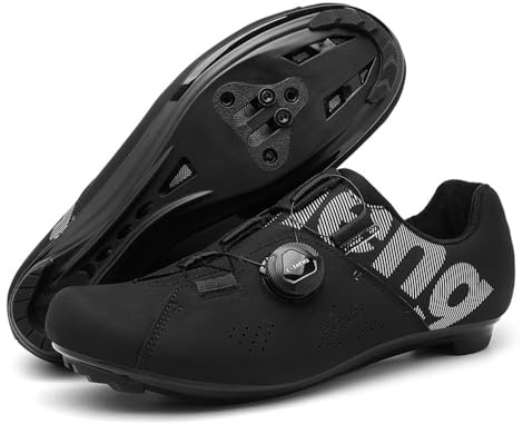 Treer 2025 Fahrradschuhe Herren Damen, Rennradschuhe mit Cleats SPD Schuhe Rennrad Schuh Mountain Bikes Schuhe, Kompatibel Outdoor Radschuhe Fahrrad Indoor Spin 36EU-45EU