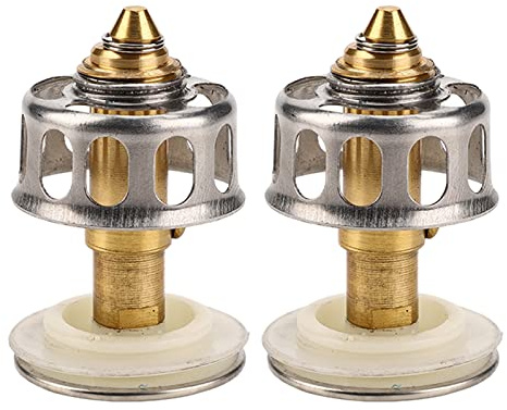 Baxnore 2PCS Sink Drain Stopper, Universal Stainless Steel Sink Plug with Anti Clog Filter, One Press Seal, Drain for Bathroom Kitchen