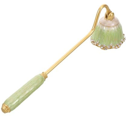 TOPBATHY extincteur à Bougie éteignoir de Bougie Moderne Capuchon de Lampe à Huile Outil d'extincteur de Flamme décoratif Chauffe-Plat émail Vert