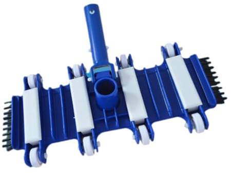 HEMOTON Cabezal Flexible para Limpieza de Piscinas con Cepillo Lateral y Ruedas Herramienta para Aspirador y Succión Eficaz Accesorio Resistente para de Estanques y Spas