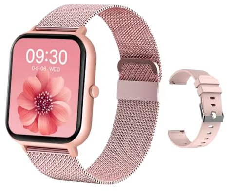 Smartwatchn Sport - Orologio da donna intelligente - Rispondere alle chiamate impermeabile touch screen 1.83 con monitoraggio del sonno della frequenza cardiaca, pedometro fitness tracker per Android