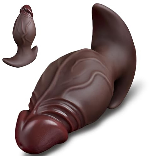 Realistischer Analplug Buttplug für Männer, 8cm Breit Anal Plug Dildo Sissy | XXL Extra große Form, starke Füllwirkung weiches Silikon, konische Spitze für leichteres Einführen, sicherer Halt, für Geübte