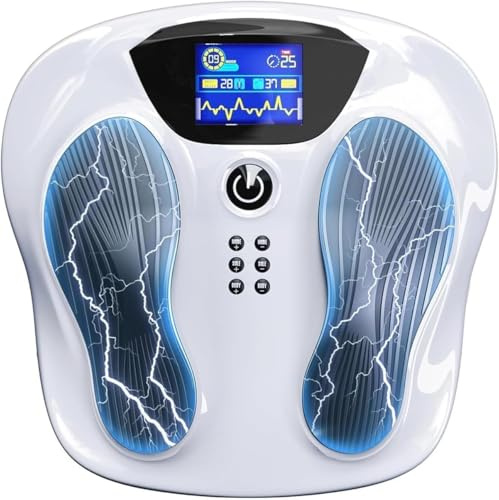 Medic Durchblutungsstimulator EMS Fußmassagegerät, Durchblutungs-Stimulator Beine mit 8 Elektroden Pads, Elektrisch Fussmassagegerät Verbessert Durchblutung Neuropathie Linderung Fußschmerzen