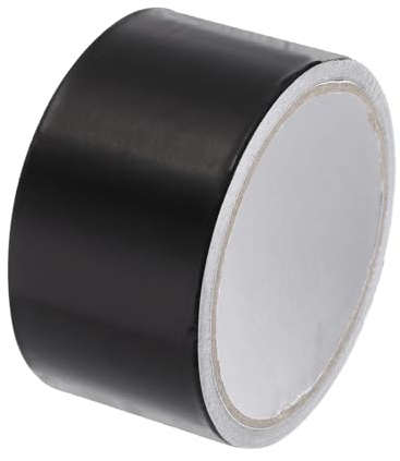 Leitfähiges Klebeband, Aluminiumfolienband 5 cm x 9,14 m, schwarz, hochtemperaturbeständig for HLK-Anlagen, Abdichten und Reparieren von Warm- Kaltluftkanälen, 1 Stück(2 x 10 yards)
