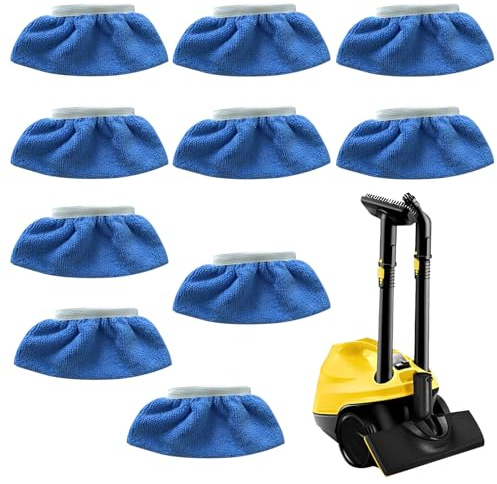 10 Stück Dampfreiniger Ersatzbezüge, Mikrofaser Ersatzbezug Tücher Set für Handdampfreiniger, Dampfreiniger Zubehör Wiederverwendbare Ersatztücher