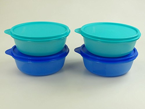 TUPPERWARE Kühlschrank Hit-Parade 600 ml dunkelblau (2) + türkis (2) P 22782