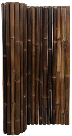 DE-COmmerce Extrem stabiler Bambus Zaun Sichtschutz XL Nigra, oben geschlossen, Rollzaun, Gartenzaun, Sichtschutzzaun für Garten, Terrasse, Balkon (BxH) 180 cm x 150 cm