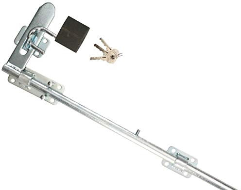 KOTARBAU Schubriegel 800 x 140 mm Mit Vorhängeschloss Torriegel Bodenschieber Verzinkt Bolzenriegel Schlossriegel Gartentorverriegelung Stangenriegel