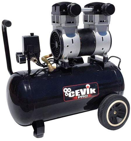 CEVIK Compresor 230V- 2HP- 40 lt.- 8 BAR- 196 lt./ min. Silencioso marca