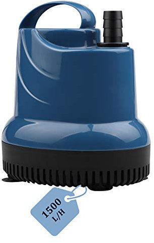 EXLECO Mini Pompe À Eau Submersible 1500L/H 20W 230V Pompa Sommergibile Pompa Acqua con Spina Pompa Fontaine Hauteur de Refoulement 1,6 M Câble 1,8M pour Jardin, Aquarium, Étang