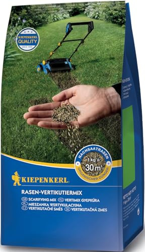 Kiepenkerl Rasen-Vertikutiermix 651807, Rasensaat | Rasenkur & Nachsaat in einem Schritt, Rasensamen für Rasenreparatur, Vertikutierer, Rasensaat schnellkeimend