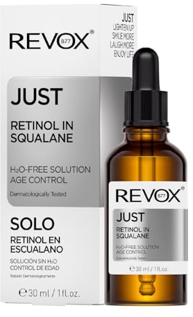 REVOX B77 - Just Retinolo in Squalano, 30 ml, Siero al Retinolo in Squalano, Idratante per il Viso, Riduce Rughe e Linee Sottili, Favorisce Rinnovamento Pelle, Migliora Consistenza e Elasticità
