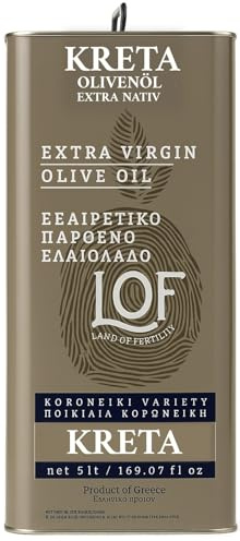 LOF Olivenöl 5L – Natives Olivenöl Extra – 100% Koroneiki Oliven aus Kreta – kaltgepresst, naturbelassen – Orea Feinkost