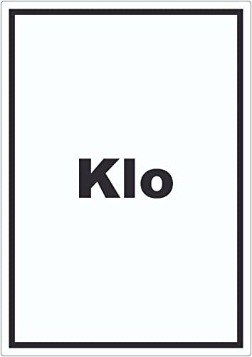 Klo Aufkleber mit Text WC Toilette hochkant A4 (210x297mm)