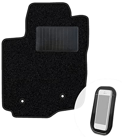 moto-MOLTICO Fahrer Fußmatte Auto Velours Fahrerseite Autoteppiche Schwarz Fahrermatte 1-teilig passend für Toyota Rav 4 III ab 2006-2012